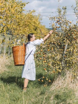hojně s sebou taháme nůši poslední dobou. nosíme si v ní rekvizity, občas čaj a občas slivovici. na tomhle podzimním...